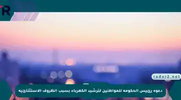 دعوة رئيس الحكومة للمواطنين لترشيد الكهرباء بسبب الظروف الاستثنائية